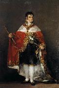 Francisco de Goya Portrait of Ferdinand VII of Spain in his robes of state oil